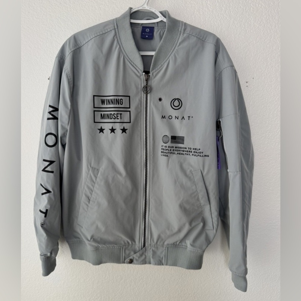 Light Gray Bomber Jacket for Men